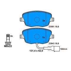 Bosch 986424829 Fren Balatası Ön Fişli Ibıza Iv 2001 Sonrası / Fabıa Iı 07