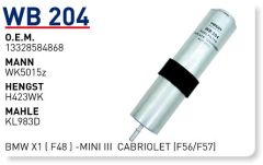 WUNDER WB204 MAZOT FİLTRESİ - BMW X1 (F48)-MINI III CABRIOLET (F5