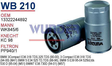 WUNDER WB210 MAZOT FİLTRESİ - BMW E34 - E36 - E39 318-325 Tds - 5