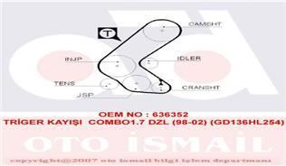 Gates 5193Xs Triger Eksantrik Kayışı Combo 1993 Sonrası 1.7 Dtı 136X254