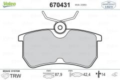 VALEO 670431 ARKA BALATA FOCUS (98-04 ) FIESTA 05=-