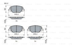 Bosch 986424868 Balata Fren Ön 16''(Opel : Insıgnıa B 17-)