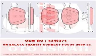 Trw Gdb1532 Fren Balatası Ön Tourneo Connect 2002 Sonrası Transıt Connect