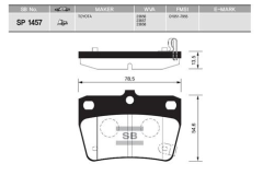 Sangsıng Sp1457 Fren Balatası Arka Rav4 Iı 1.8 Vvtı 2.0 Vvtı 4Wd