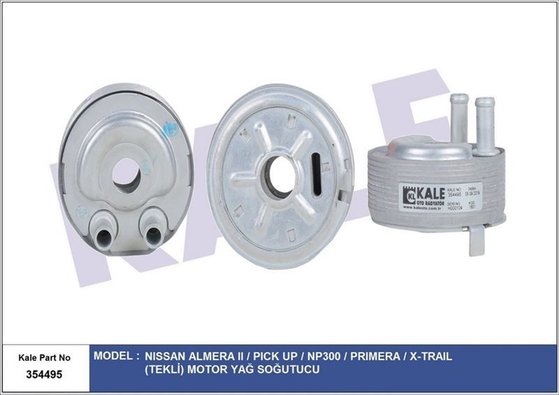 Kale 354495 Yağ Soğutucu Almera Iı Pıck Up Np300 Prımera X-Traıl