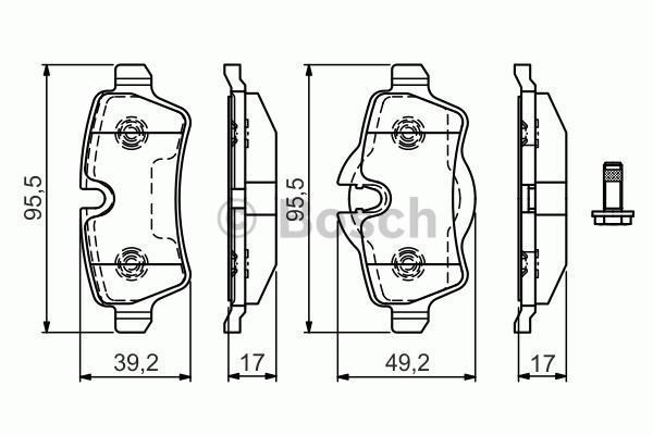 Bosch 986494242 Fren Balatası Arka Clubman R55 R56 R50 R53 Clubva