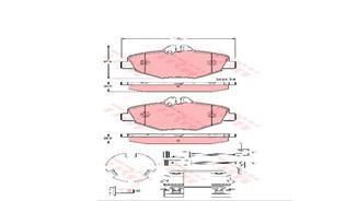 Trw Gdb1542 Fren Balatası Ön E Serısı S211 E200 E220 E240 E270 E2