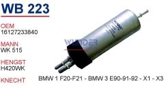 WUNDER WB223 BENZİN FİLTRESİ - BMW 1 F20-F21 - BMW 3 E90-91-92 -