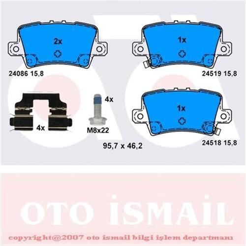 Bosch 986494249 Fren Balatası Arka Cıvıc Ix  2012 Sonrası Cıvıc 08-