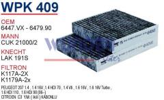 WUNDER WPK409 POLEN  FİLTRESİ - PEUGEOT 207 (iKiLi)