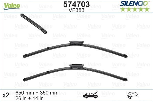 Valeo 574703 Silecek Süpürgesi Valeo Sılencıo X-Trm Flat Blade Vm