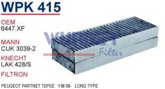 WUNDER WPK415 POLEN FİLTRESİ - PEUGEOT PARTNER TEPEE Y.M 08- UZUN