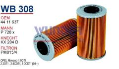 WUNDER WB308 MAZOT  FİLTRESİ - RENAULT MASTER II-III-IV - TRAFFİC