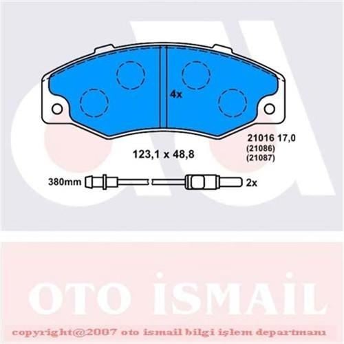 Bosch 986460953 Fren Balatası Ön Fişli R21