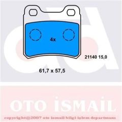 Bosch 986460955 Fren Balatası Arka Astra F 1991 Sonrası Vectra A 1988 Sonrası Kadet