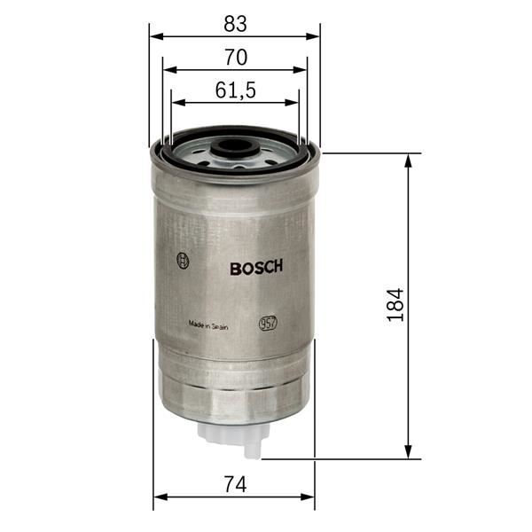 Bosch 1457434293 Mazot Filtresi Marea Bravo 1.9 Jtd 2.4 Jtd