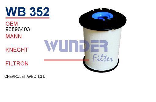 WUNDER WB352 MAZOT  FİLTRESİ - CHEVROLET AVEO 1,3D