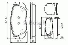 Bosch 986494279 Fren Balatası Ön Insıgnıa 2008 Sonrası / Malıbu  2012 Sonrası / 9-5