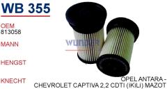 WUNDER WB355 MAZOT FİLTRESİ - OPEL ANTARA -CHEVROLET CAPTİVA 2,2