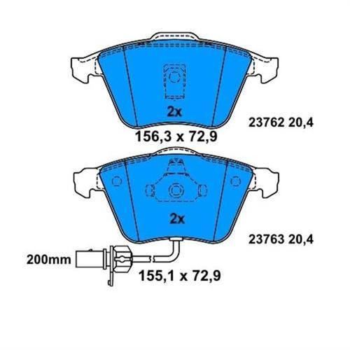 Bosch 986494283 Fren Balatası Ön Fişli A6 1997 Sonrası Allroad 00-