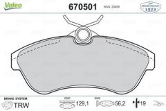 VALEO 670501 ÖN BALATA C2 03=- C3 1.4 1.4 HDI 1.6 HDİ 02=- ( B.Y