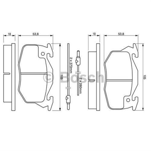 Bosch 986460983 Fren Balatası Ön Fişli R9 Ym R11 R18 R19 R21 Clıo