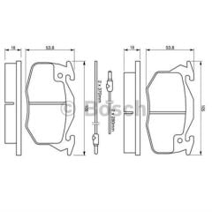 Bosch 986460983 Fren Balatası Ön Fişli R9 Ym R11 R18 R19 R21 Clıo
