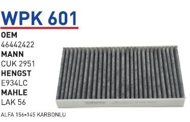 WUNDER WPK601 POLEN FİLTRESİ - FiAT BRAVA - BRAVO - MAREA 95