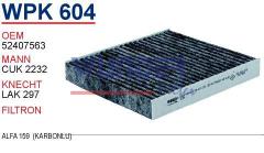 WUNDER WPK604 POLEN FİLTRESİ - ALFA 159 (KARBONLU)