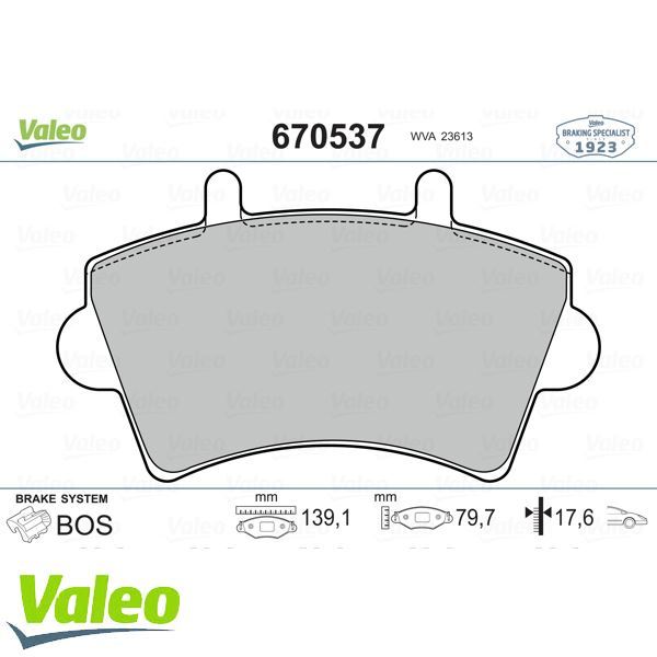 VALEO 670537 ÖN BALATA MASTER MOVANO II III 01=- NISSAN INTERSTAR