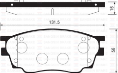 Sangsıng Sp2027 Fren Balatası Ön Accent Era Ym Mazda 6 2002 Sonrası Gdb330