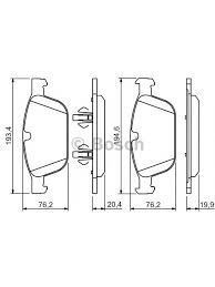 Bosch 986494305 Fren Balatası Ön Xc60 2008 Sonrası Xc90 02-