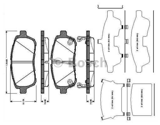 Bosch 986494321 Fren Balatası Ön Fıesta Vı 2008 Sonrası / Mazda 2 2007 Sonrası / Ju