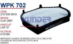 WUNDER WPK702 POLEN FİLTRESİ - MERCEDES 202 KASA C-CLK-EKLASS (KA