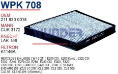 WUNDER WPK708 POLEN FİLTRESİ - MERCEDES 211 KASA EKLASS (KARBONLU