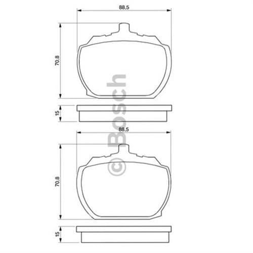 Bosch 986463641 Fren Balatası Ön Transıt 2.0 2.5D P100 65-92 0986