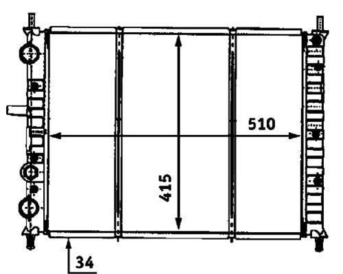 Kale 0127241Pa Su Radyatörü Marea 1996 Sonrası 1.8 16V 2.0 20V Brava 1995 Sonrası 1