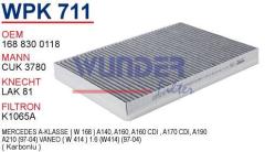WUNDER WPK711 POLEN FİLTRESİ - MERCEDES 168 KASA A KLASS - VANEO