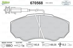 VALEO 670568 ÖN BALATA FİŞLİ DUCATO (02-06) BOXER (02-06) JUMPER