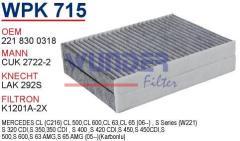 WUNDER WPK715 POLEN FİLTRESİ - MERCEDES 221 KASA S320 - S350 CDİ