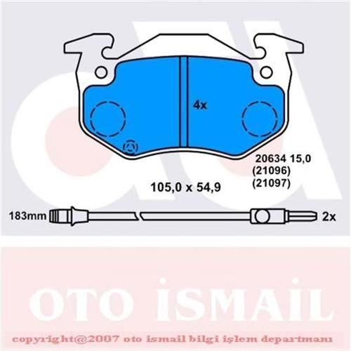 Bosch 986466346 Fren Balatası Ön Fişli Twıngo 93-