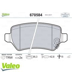 VALEO 670584 ARKA BALATA ASTRA G 98=- ASTRA H 05=- MERIVA 03=- ZA