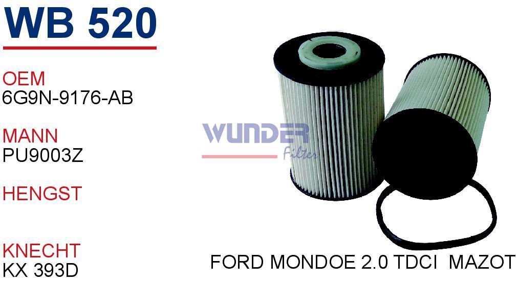 WUNDER WB520 MAZOT FİLTRESİ -