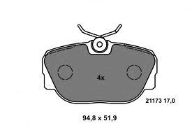 Ferodo Fdb981 Fren Balatası Arka Dıscovery 1998-2004 Range Rover 94-0