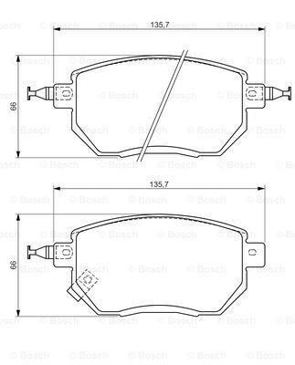 Bosch 986494366 Ön Balata Infınıtı Fx35 3,5 03-08Fx45 4,5 03-08Mu