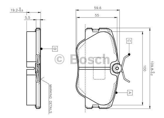 Bosch 986469410 Fren Balatası Ön Mercedes W124 W201