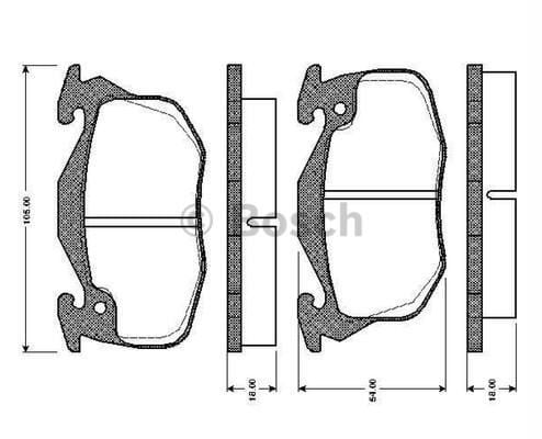 Bosch 986469860 Fren Balatası Ön Fişli R9 Ym R11 R18 R19 R21 Clıo
