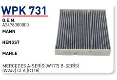 WUNDER WPK731 POLEN FİLTRESİ - MERCEDES A-SERİSİ(W177) B-SERİSİ(W