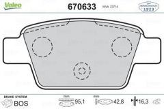 VALEO 670633 ARKA BALATA STILO 02=- LINEA 6.07=- BRAVO 9.07=- ALF