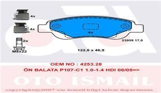 Trw Gdb1633 Fren Balatası Ön 107 2005 Sonrası 108  2014 Sonrası / C1 2005 Sonrası C1 Iı  2014 Sonrası /
